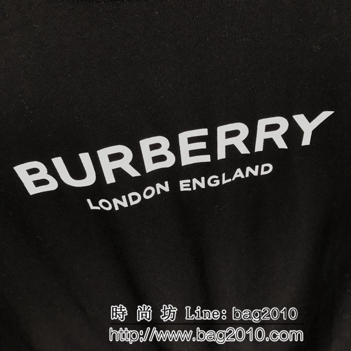 BURBERRY巴寶莉 19早春新款 字母熊圖案 數碼直噴工藝 黑色短袖 男女同款 ydi2483